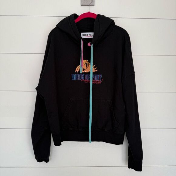 Harley Quinn Women’s Medium Bird of Prey Sequin Hoodie Pullover - Picture 1 of 6